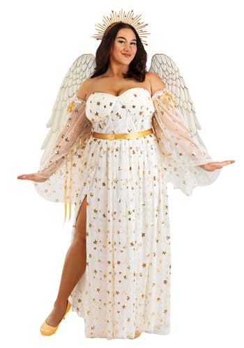 Womens Plus Size Premium Angel Costume