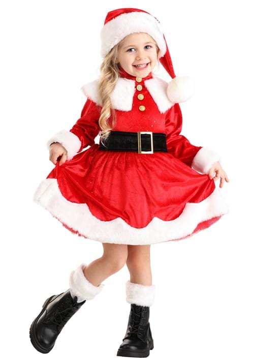Girls Premium Santa Toddler Costume Dress