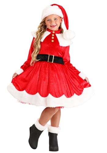 Premium Santa Girls Costume Dress