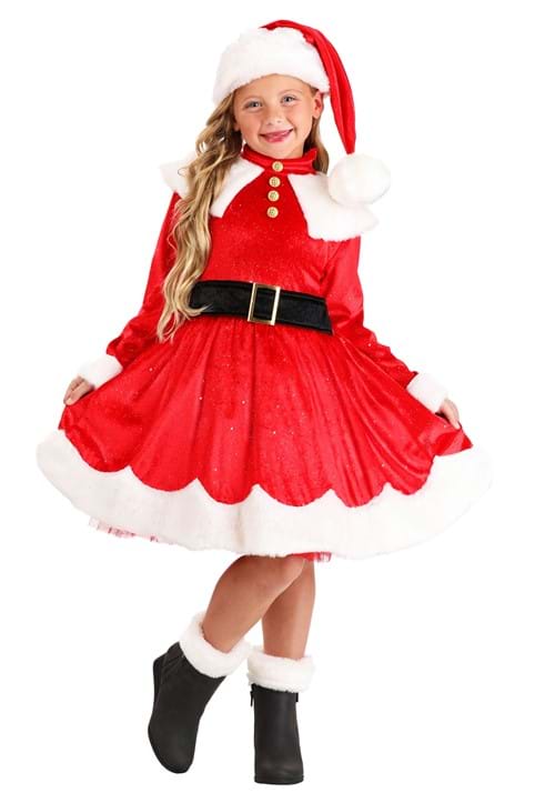 Premium Santa Girls Costume Dress