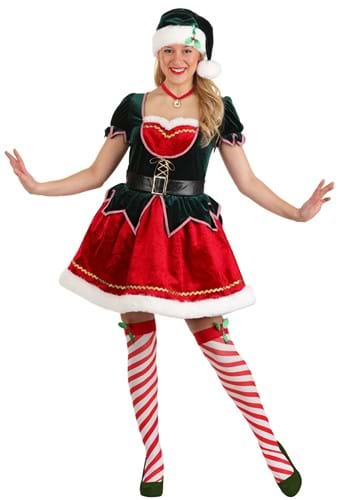 Deluxe Womens Festive Elf Costume