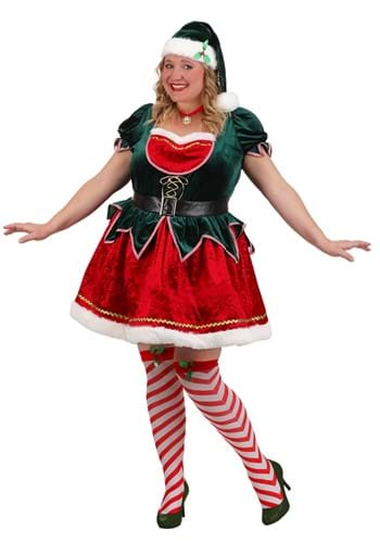 Plus Size Deluxe Festive Elf Costume for Women