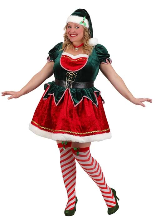 Plus Size Deluxe Festive Elf Costume for Women