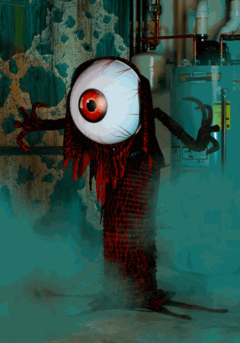 Animatronic Ivor the All Seeing Eyeball Monster Decoration