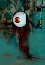 Animatronic Ivor the All Seeing Eyeball Monster Decoration