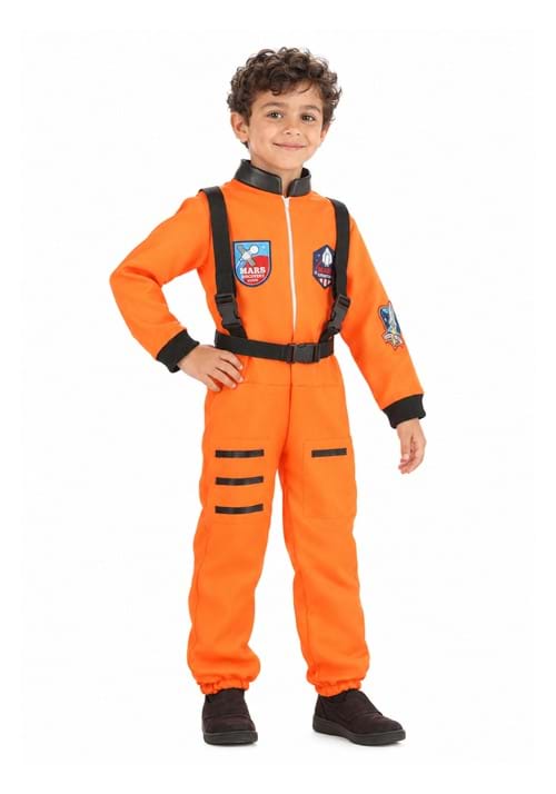 Classic Orange Astronaut Costume for Kids upd