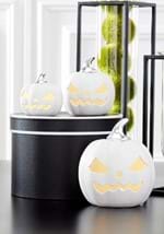 3" White Ceramic LED Jack O Lantern Alt 1
