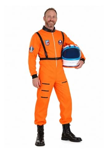 Men's Classic Orange Astronaut Costume upd