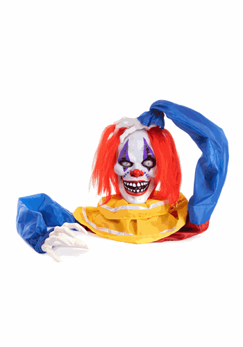 Animated Head Popping Clown Ground Breaker Decoration