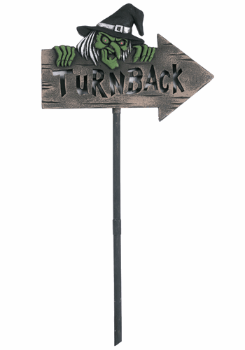 Witchy Warning Sign Light Up Decoration