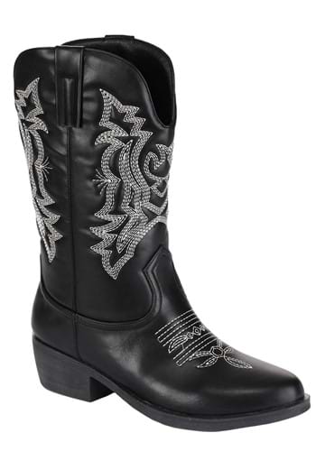 Womens Classic Black Cowgirl Boots