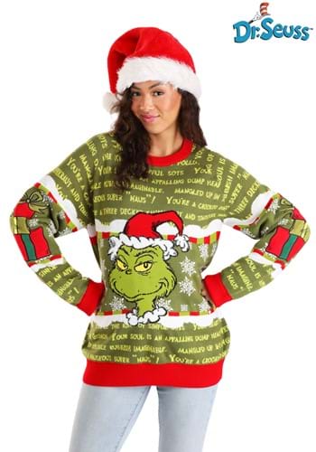 Youre a Mean One Mr Grinch Adult Sweater