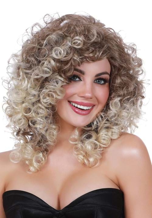 Long Curly with Dark Roots Wig