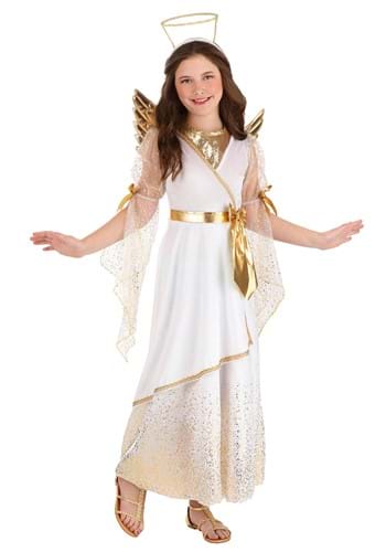 Girls Golden Angel Costume Dress