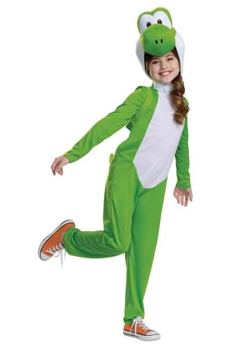 Super Mario Brothers Yoshi Deluxe Costume for Kids Alt 1