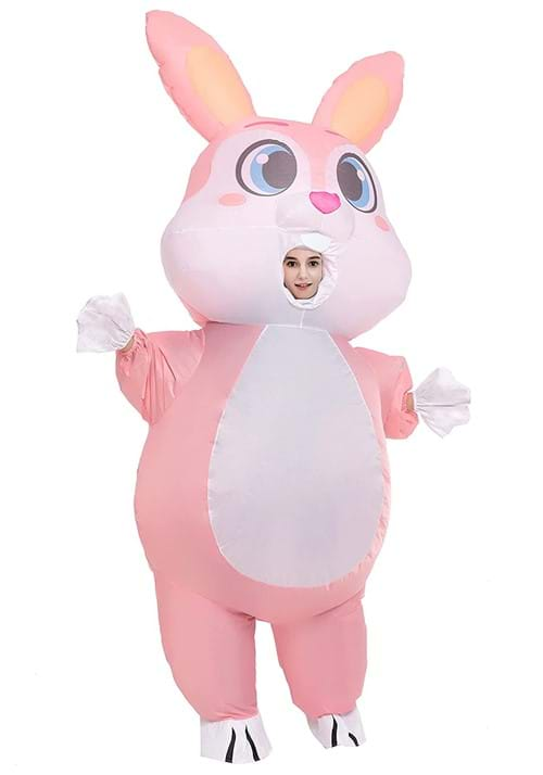 Adult Full Body Pink Bunny Inflatable Costume