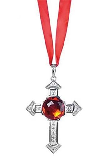 Vampire Ruby Cross Necklace