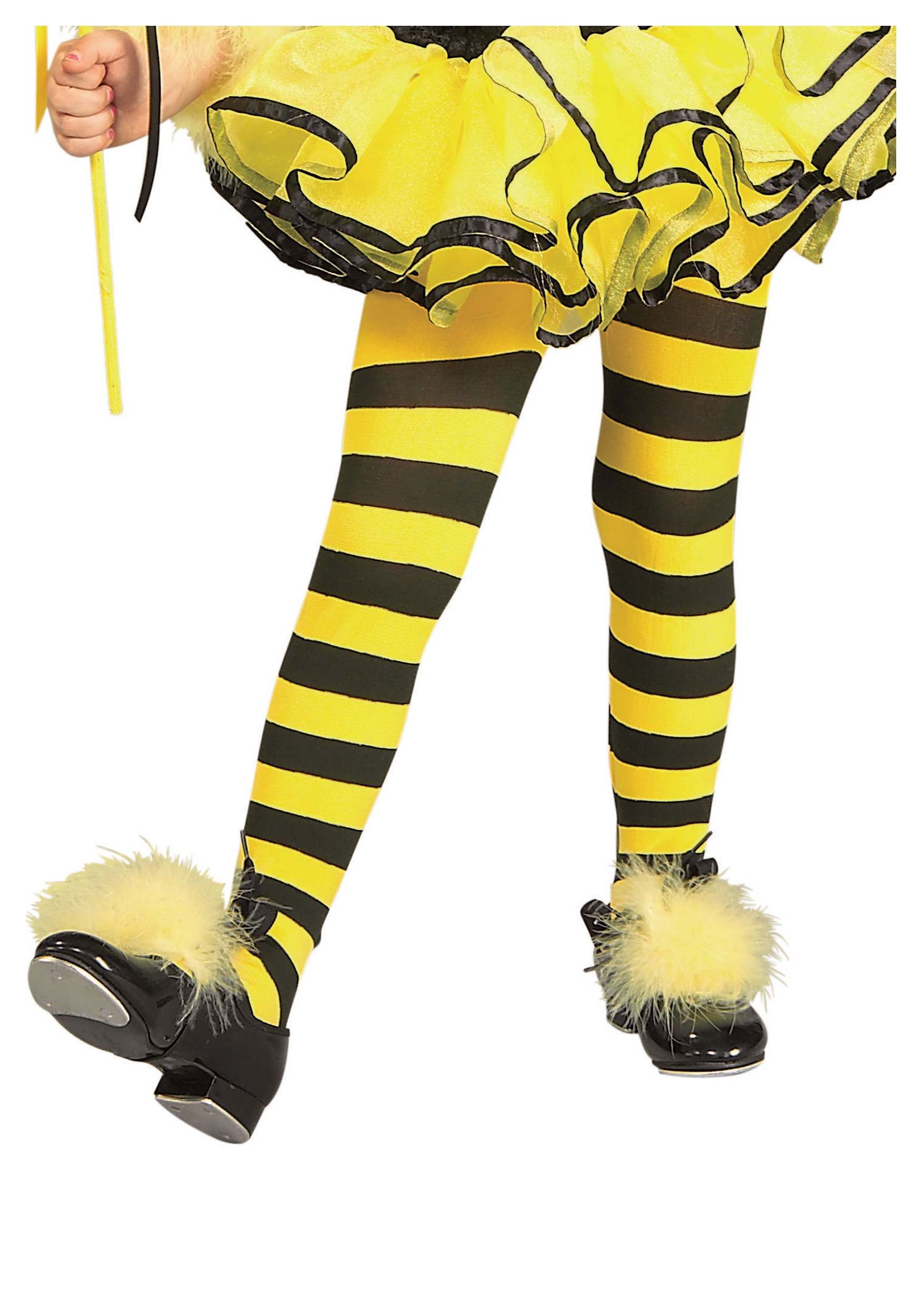 Buy Bumble Bee Costume Leggings, Halloween Costume, Black Yellow