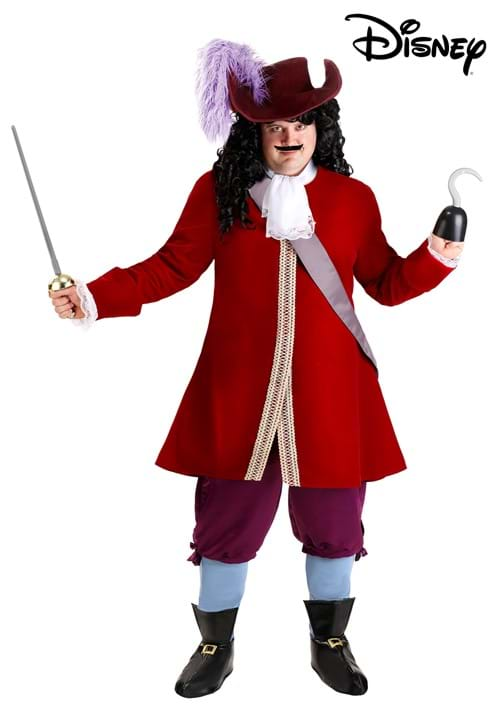 Men's Plus Size Deluxe Disney Captain Hook Costume