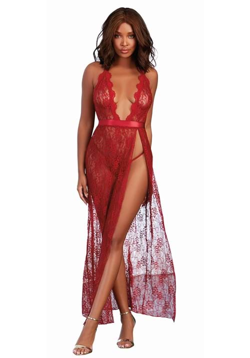 Red Garnet Gown G String for Women