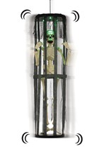 40" LED & Sound Activated Shaking Skeleton in Cage Alt 1