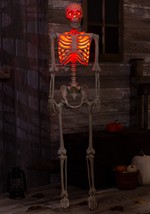 5ft Poseable Red Light Up Face & Chest Skeleton Alt 2