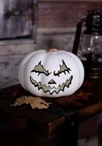 9 Inch Spooky Light Up White Pumpkin