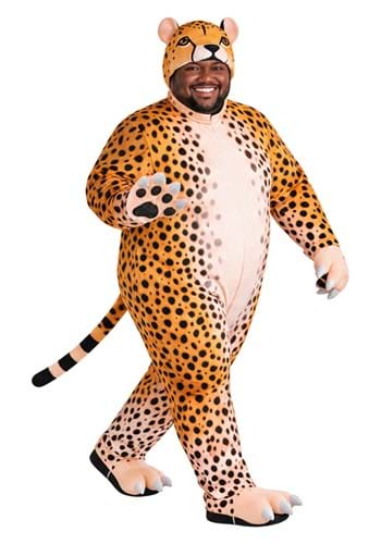 Plus Size Cheerful Cheetah Adult Costume upd