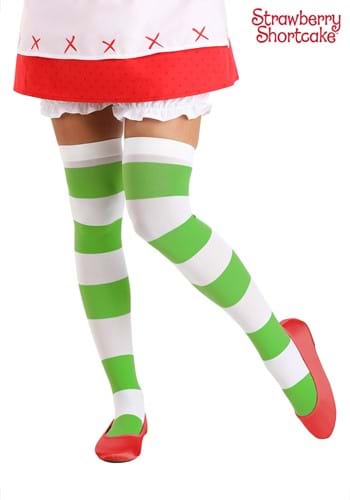 Womens Strawberry Shortcake Costume Thigh High Stockings