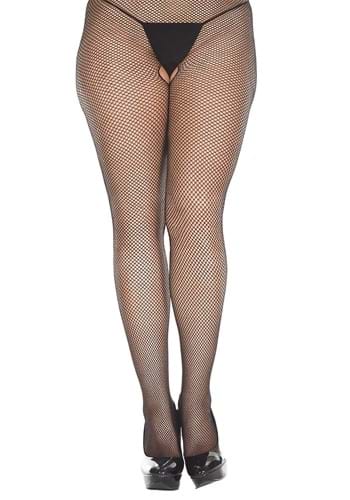 Womens Plus Size Black Fishnet Stockings
