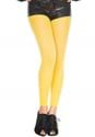 Womens Yellow Opaque Footless Tights