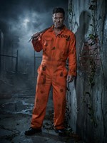 Distressed Prisoner Jumpsuit Costume for Adults Alt 1
