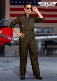Men s Top Gun Deluxe Flight Suit Costume Top Gun Costumes