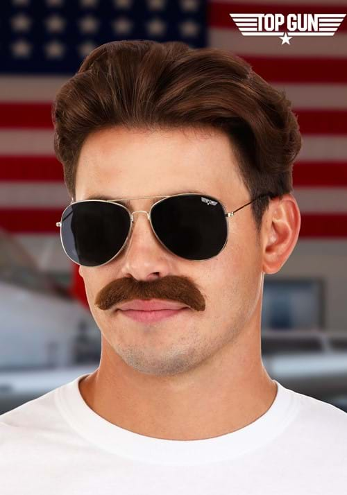 Top Gun Sunglasses Mustache Costume Kit