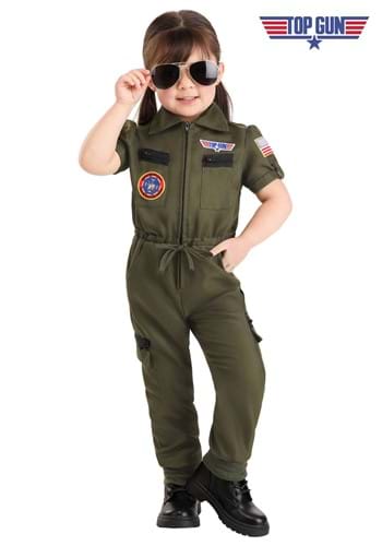 Girls Toddler Top Gun Flight Suit Costume