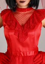 Adult Ghostly Red Wedding Dress Costume Alt 7