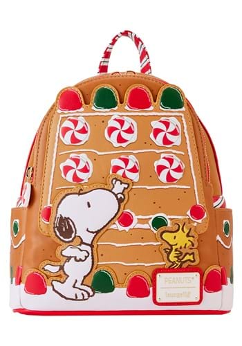 LF Peanuts Snoopy Gingerbread House Mini Backpack