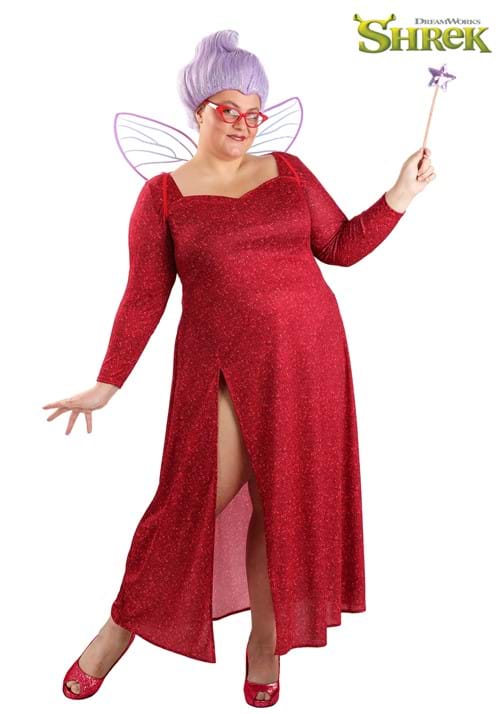 Womens Plus Size Shrek Fairy Godmother Costume