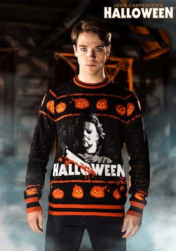 Halloween Michael Myers Adult Sweater new