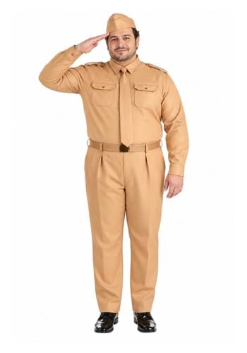 Plus Size WW2 Army Men's Costume new