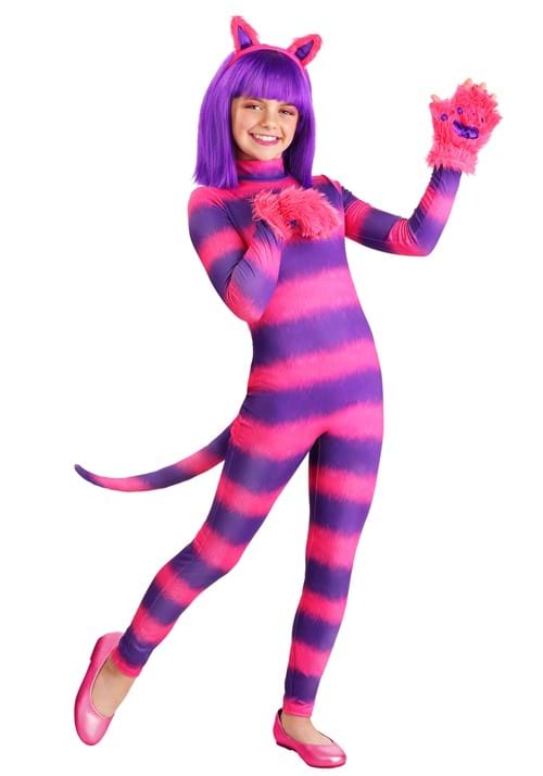 Feisty Cheshire Cat Bodysuit Girls Costume