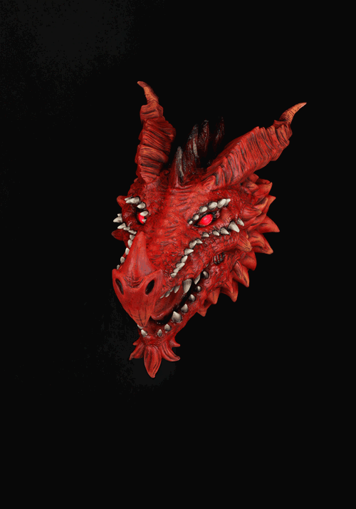 3FT Dire Dragon's Head Brick Thunder Actor-matronic