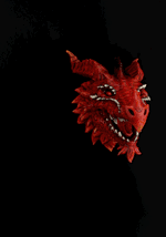 3FT Dire Dragon's Head Brick Thunder Actor-matronic 3