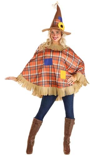 Scarecrow Quick Poncho Costume for Women