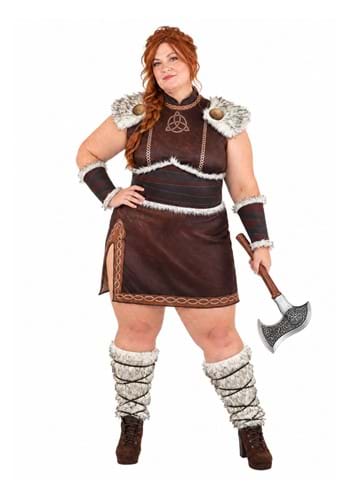 Plus Size Deluxe Victorious Viking Womens Costume New Main