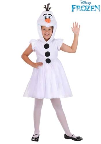 Disney Girls Frozen Olaf Costume Hooded Dress