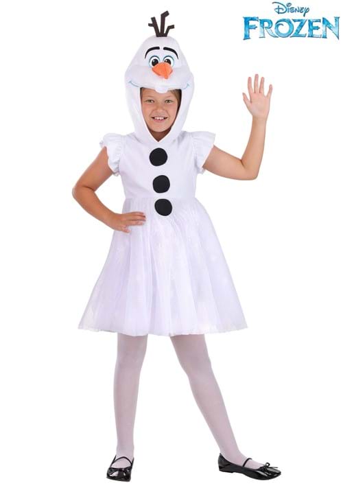 Disney Girls Frozen Olaf Costume Hooded Dress
