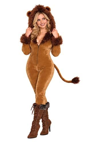 Sexy Timid Lion Jumpsuit Costume for Women upd