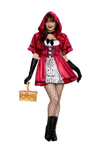 Womens Gothic Red Riding Hood Costume Dress