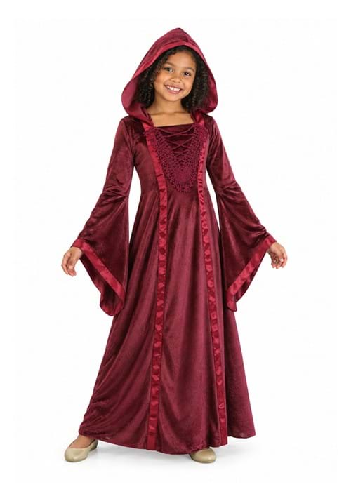 Hooded Renaissance Maiden Costume for Girls upd